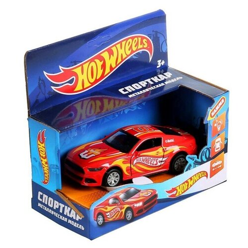 фото Машина металлическая «hot wheels спорткар» 12 см, открываются двери, инерция, световые и звуковые эффекты profit