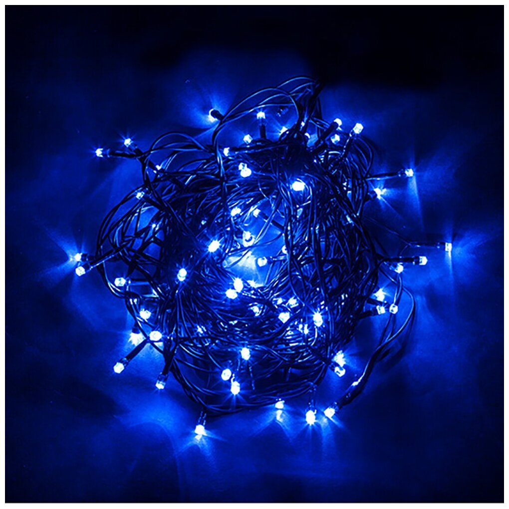 Гирлянда 230V 40 LED 4 м синий IP 20 шнур 15м CL03