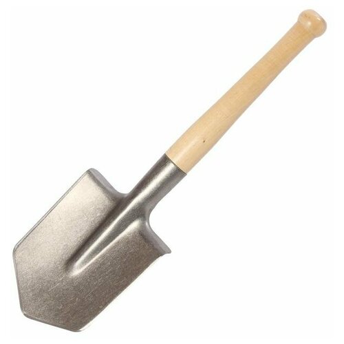 Лопата сапёрная, L = 50 см, титан Ti ВСМПО, деревянный черенок, в чехле