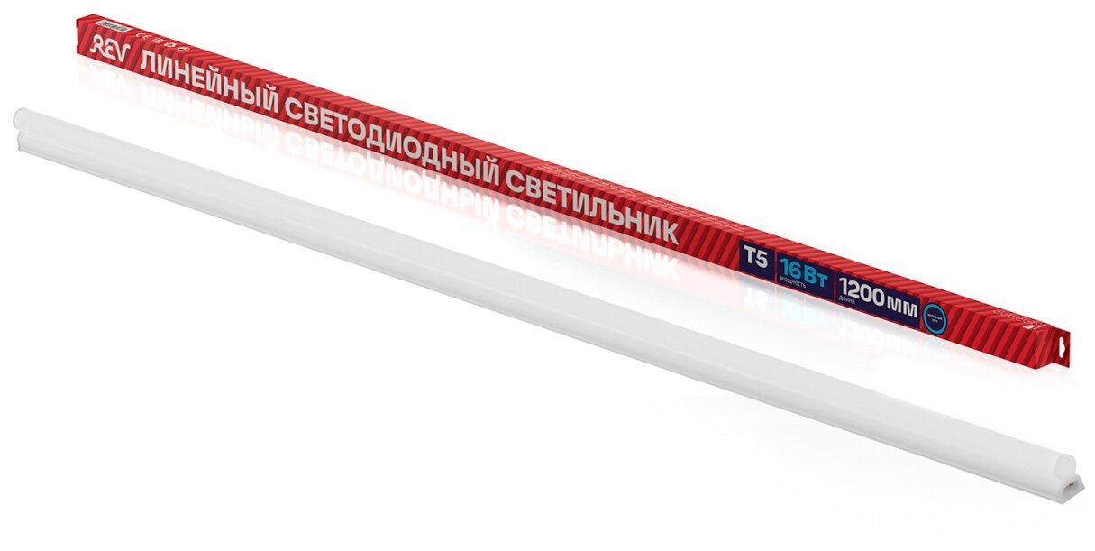 Линейный светильник REV T5 Line (16Вт 6500K) 28937 1, 16 Вт, кол-во ламп: 1 шт, 6500 К, цвет арматуры: белый, цвет плафона: белый