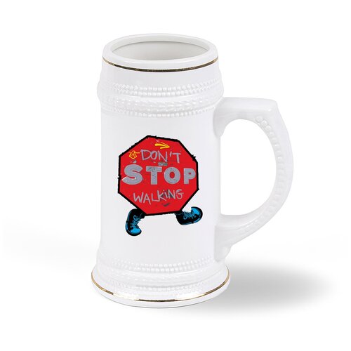 Пивная кружка CoolPodarok Dont stop walking
