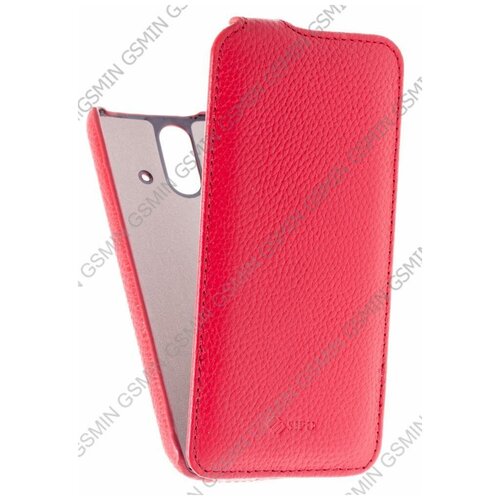 Кожаный чехол для HTC One Dual Sim E8 Sipo Premium Leather Case - V-Series (Красный)