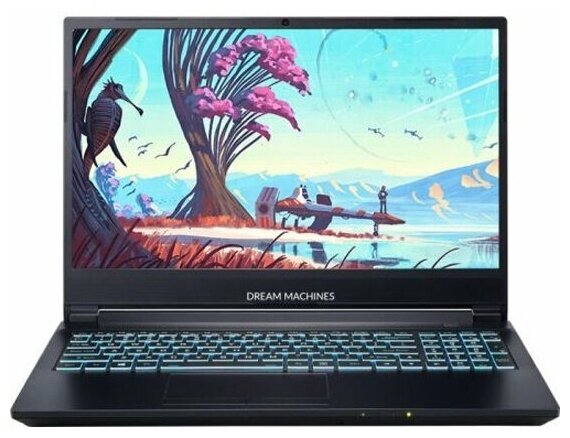 Ноутбук Dream Machines 156 1920x1080 Intel Core i5-11400H 16Gb RAM 512Gb SSD NVIDIA GeForce GTX 1650 черный DOS G1650-15RU70