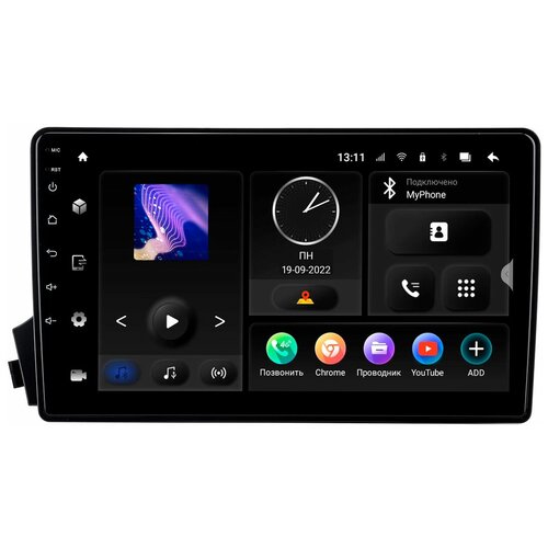 Магнитола SsangYong Actyon 06-10, Kyron Android, Bluetooth, Wi-Fi, с экраном 9