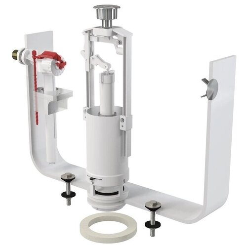 Комплект арматуры для бачка с боковым подводом со стоп-кнопкой 1/2