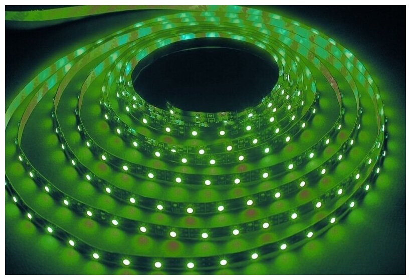 Светодиодная LED лента SMD 2835/60 Smartbuy IP20 4.8W/Green 5 метров, зеленый