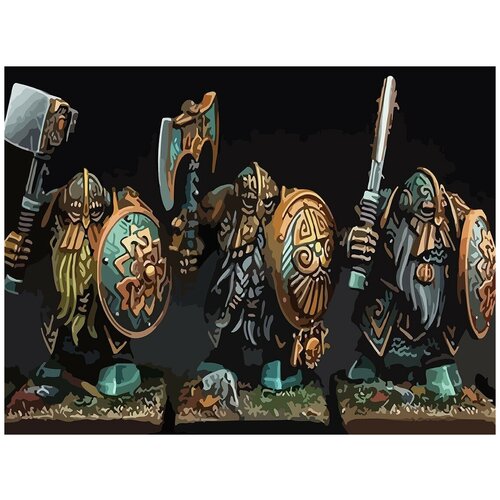 Картина по номерам на холсте настольная игра Warhammer Фигурки - 6927 Г 30x40