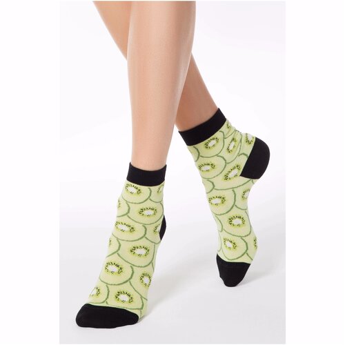 Носки Conte, размер 23, зеленый деловые мужские однотонные дышащие хлопковые мягкие эластичные носки средней длины