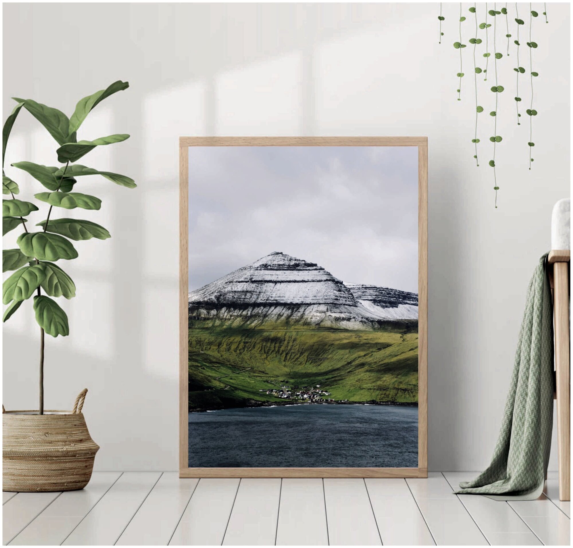 Постер без рамки "Исландия, Фарерские острова" 30*40 в тубусе / Картина для интерьера / Плакат / Постер на стену / Интерьерные картины