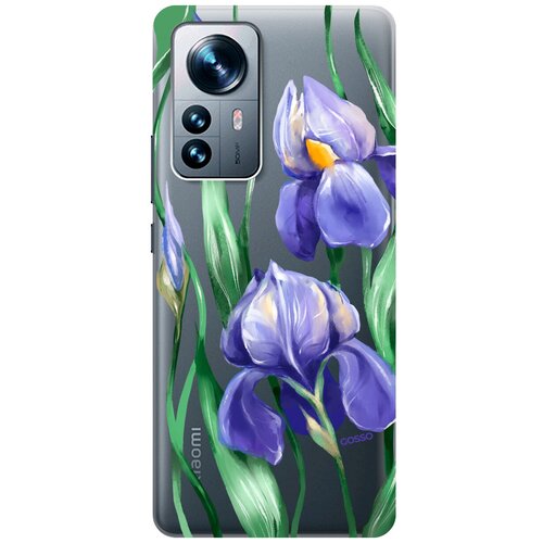 Силиконовый чехол на Xiaomi 12 Pro, Сяоми 12 Про с 3D принтом Amazing Irises прозрачный силиконовый чехол на xiaomi 12 pro сяоми 12 про с 3d принтом amazing asters прозрачный