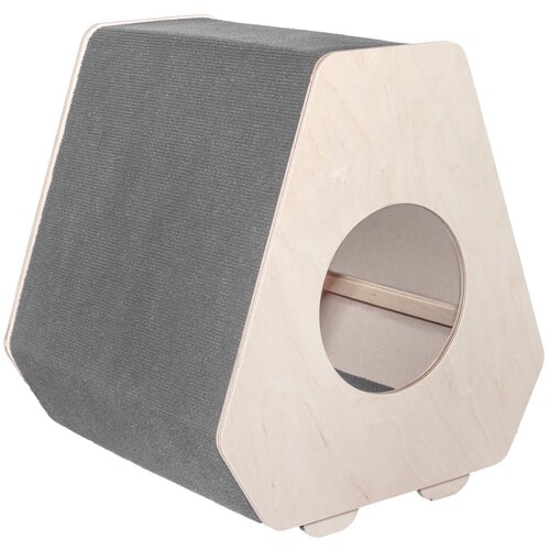 когтеточки и лежаки Домик-когтеточка Отис серый 45,5*45,5*50см 86724сер 4,5 кг 44921