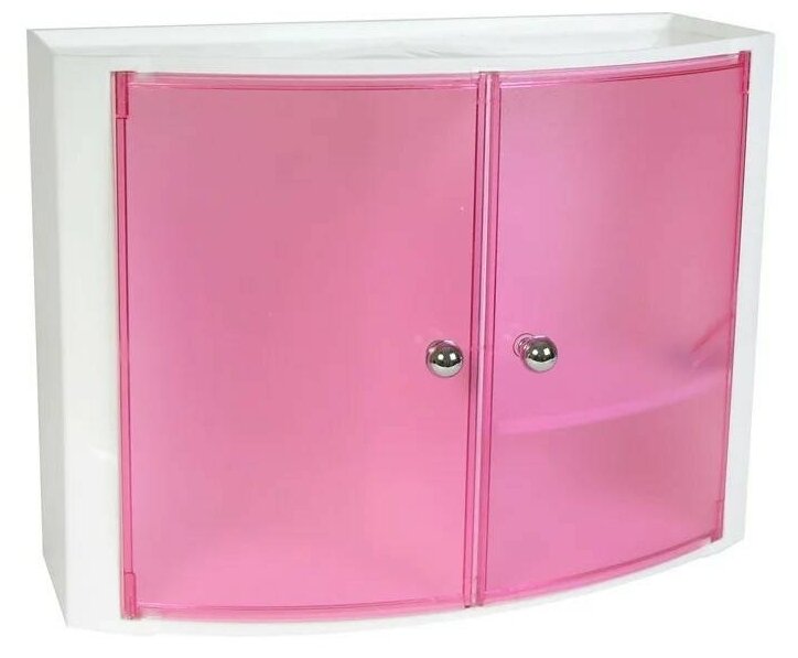 Шкафчик Primanova M-08422 розовый/прозрачный