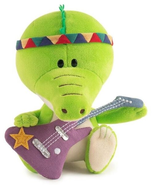 Мягкая игрушка «Крокодильчик Кики с гитарой», 15 см