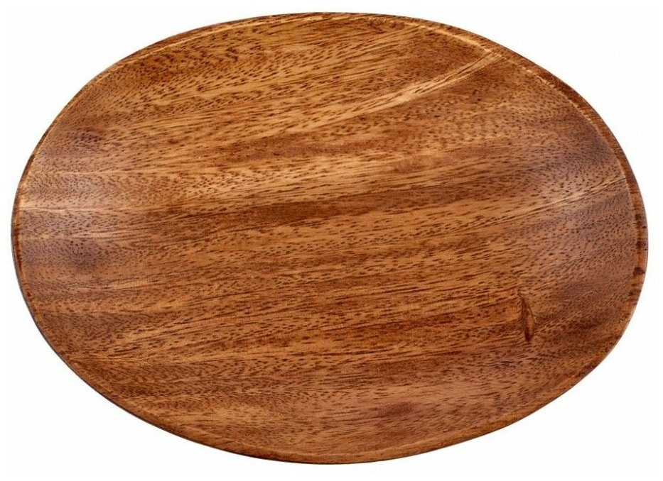 Блюдо деревянное сервировочное овальное Walmer Organic, 18х12 см, цвет темное дерево