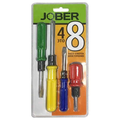 Набор отверток двухсторонних Jober 4шт