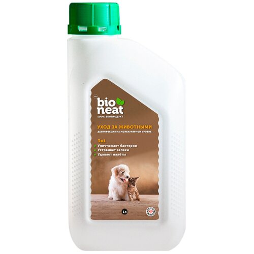 Probioneat / Дезинфицирующее средство / Поглотитель запаха / Нейтрализатор запаха Bioneat Уход за животными, 1л
