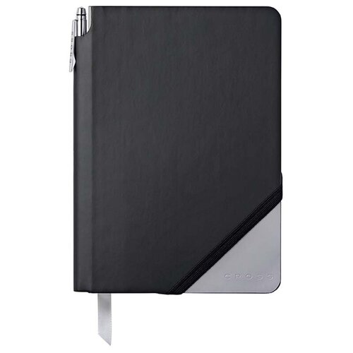 Записная книжка Cross Jot Zone, A5, 160 страниц в линейку, ручка в комплекте. Цвет-черно-серый. AC273-5M