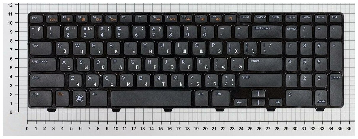 Клавиатура для ноутбука Dell MP-10K73US-442 русская черная