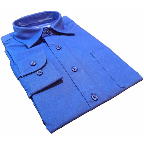Школьная рубашка, размер 122, синий школьная рубашка michael schmitt размер 10 синий