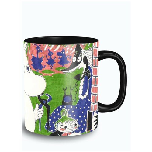 Кружка черная мультфильм муми тролль moomin - 6699