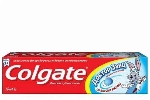 Детская зубная паста Colgate «Доктор Заяц» со вкусом жвачки 66 мл