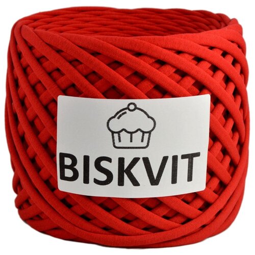 Трикотажная пряжа Biskvit (красный) 1 шт. трикотажная пряжа biskvit тёмно зелёный 1 шт