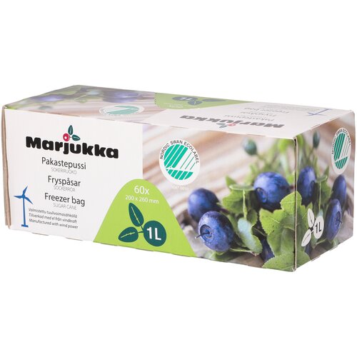 Пакеты для заморозки и хранения продуктов Marjukka Freezer bag Eco 1 л.,(60 шт.)