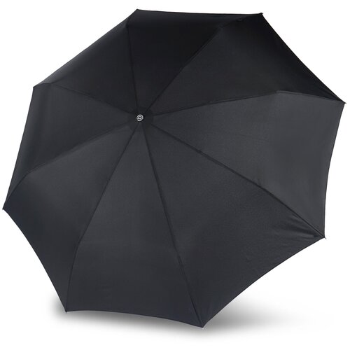 Зонт Bugatti, автомат, 3 сложения, купол 102 см., 8 спиц, система «антиветер», для мужчин, черный