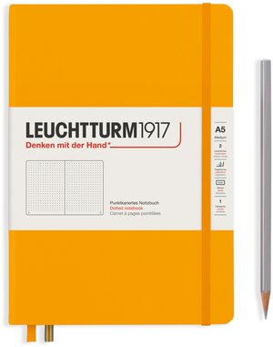 Записная книжка Leuchtturm Rising Colours А5 (в точку), теплый желтый