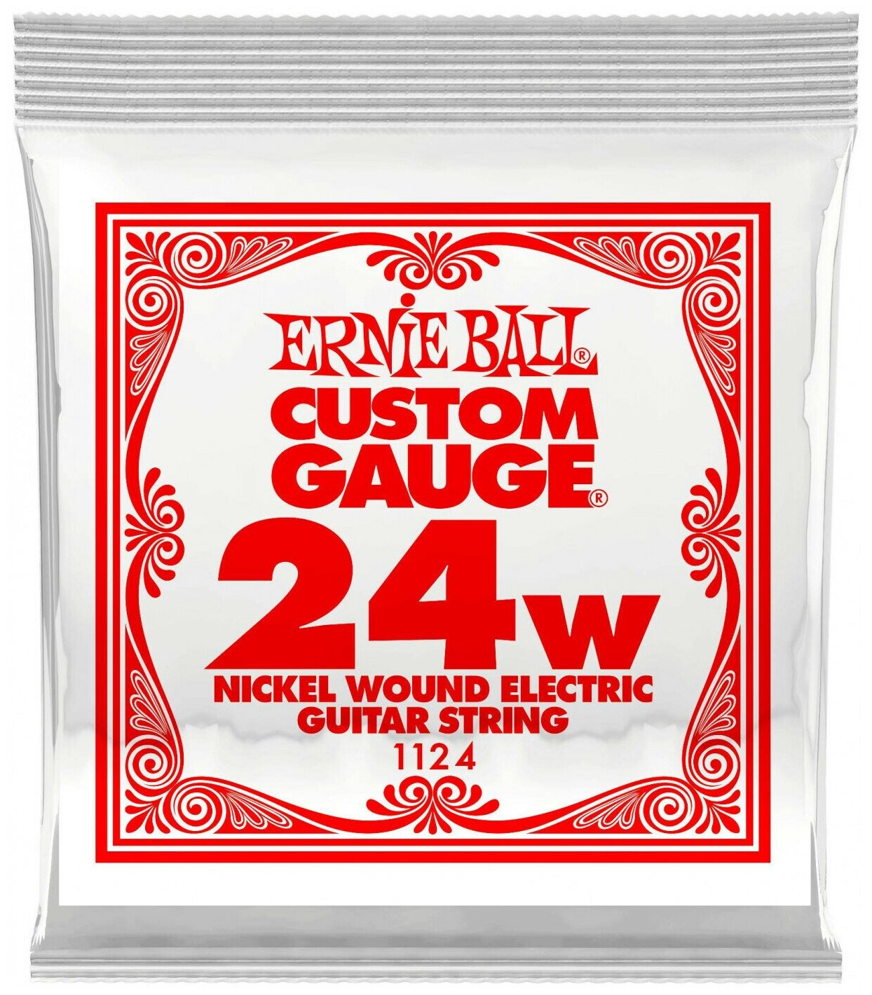 Одиночная струна для электрогитары Ernie Ball 1124 Nickel Wound  24