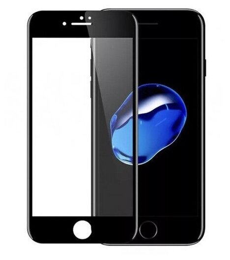 Защитная матовая керамическая пленка на Apple iPhone 7 Plus / iPhone 8 Plus черная рамка