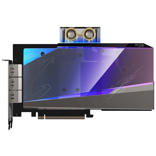 Видеокарта GIGABYTE AORUS GeForce RTX 3080 XTREME WATERFORCE WB 12G GV-N3080AORUSX WB-12GD Retail 9080800₽