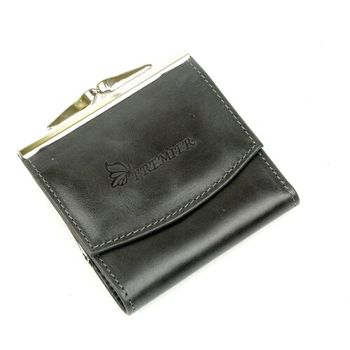 фото Кошелек женский из натуральной кожи, маленький бумажник для денег, портмоне на каждый день черный cro-r-2-30 нет бренда