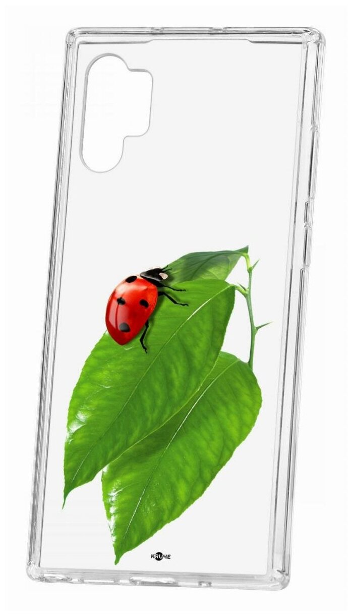 Чехол для Samsung Galaxy Note 10 Plus Kruche Print Ladybug, пластиковая накладка, силиконовый бампер с защитой камеры, защитный прозрачный с рисунком