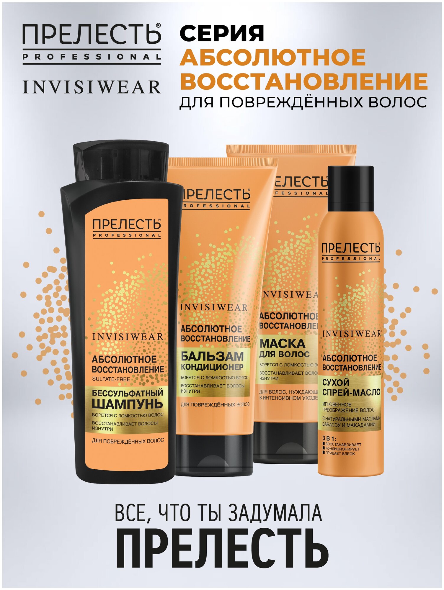 Бальзам для волос Прелесть Professional Invisiwear Absolute nutri-repair 250мл - фото №11