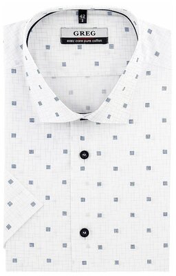 Рубашка мужская короткий рукав GREG Белый 123/101/2177/Z/1p_GB