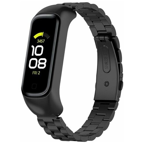 Стальной браслет для Samsung Galaxy Fit 2 SM-R220 (черный)