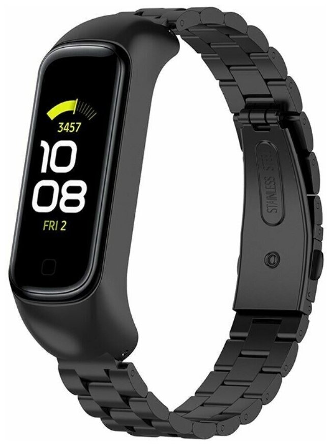 Стальной браслет для Samsung Galaxy Fit 2 SM-R220 (черный)