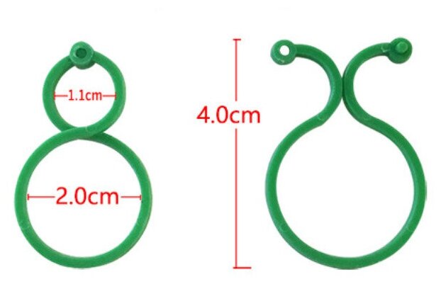 Держатель для растений / держатель для комнатных цветов/ держатель для садовых растений/ клипсы для подвязки растений/ 4 см / 50 шт - фотография № 6