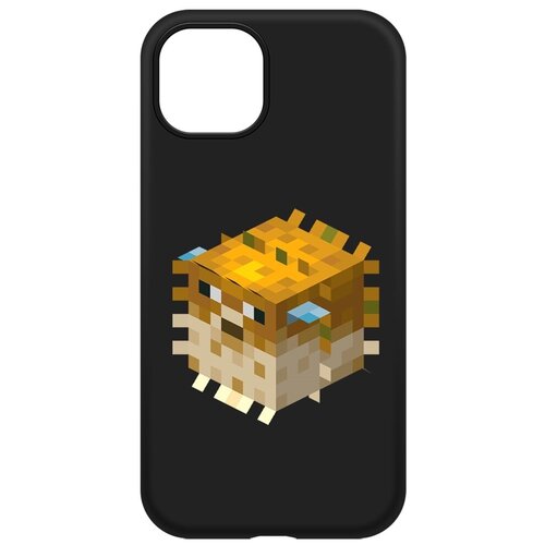 Чехол-накладка Krutoff Soft Case Minecraft-Иглобрюх для Apple iPhone 13 черный чехол накладка krutoff soft case minecraft гигант для apple iphone 13 pro черный