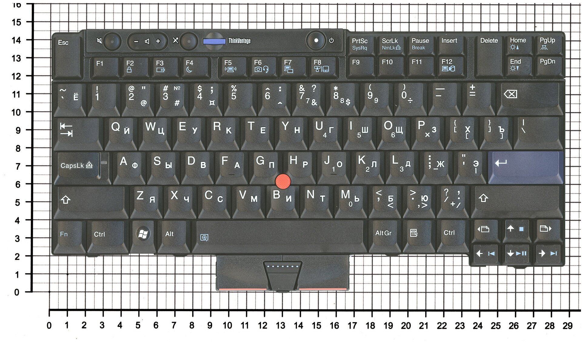 Клавиатура для ноутбука Lenovo ThinkPad T410s черная