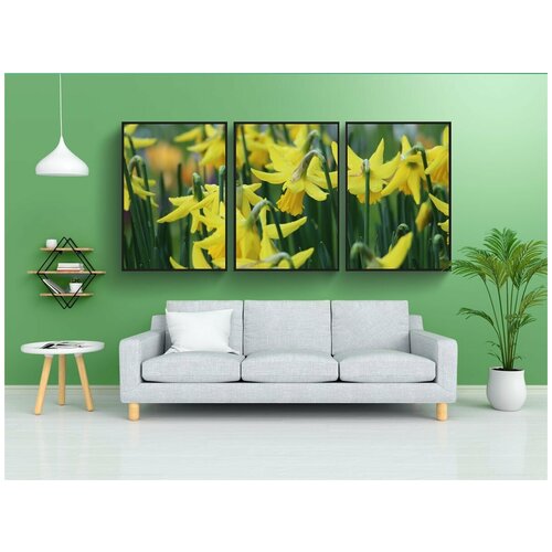 фото Набор модулных постеров для интерьера "весна, нарциссы, март" 60x90 см. в тубусе, без рамки lotsprints