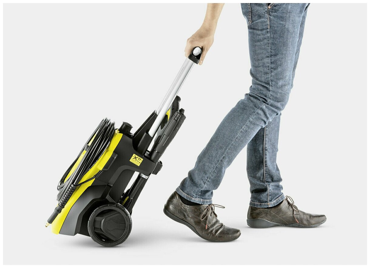 Мини мойка высокого давления Karcher K5 Compact + пенная насадка 1 литр, фильтр, замшевая салфетка и 3 разные салфетки для уборки салона