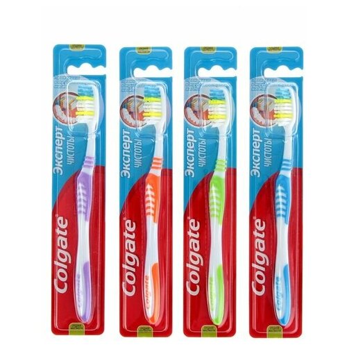 Зубная щётка Colgate Эксперт чистоты, средней жёсткости зубная щётка colgate эксперт чистоты средней жёсткости