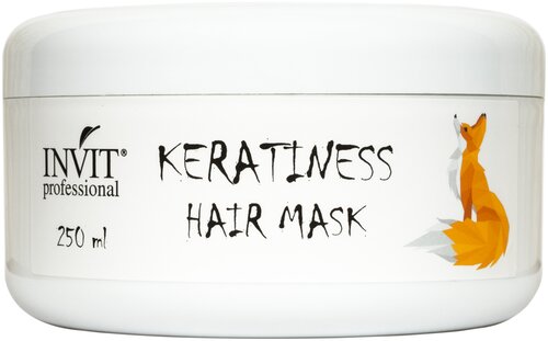 INVIT Маска для волос Keratiness, 350 г, 250 мл, банка