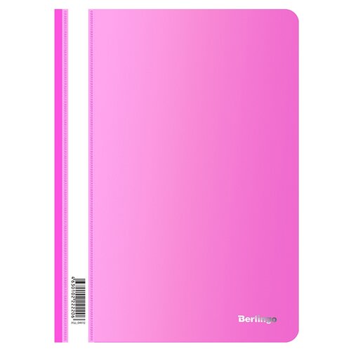 Berlingo Папка-скоросшиватель Neon А4, 180 мкм, пластик, розовый неон