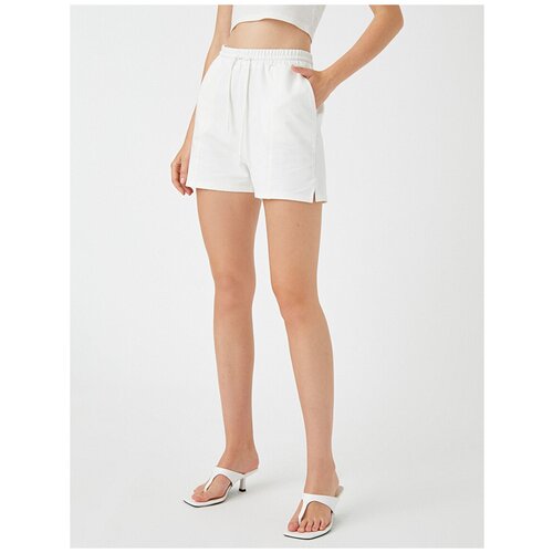фото Шорты koton women, 1yak02554ek, цвет: off white, размер: l