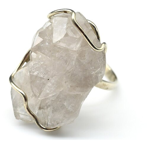 Кольцо Радуга Камня, горный хрусталь, размер 19, бесцветный, белый кольцо радуга камня горный хрусталь размер 19 5 бесцветный желтый