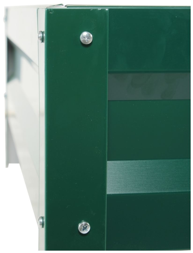 Оцинкованная грядка с полимерным покрытием 0,65х3 м, высота 20 см, зеленый