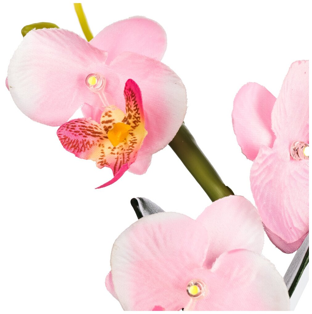 Светильник в виде орхидей в керамическом горшке, розовый, LADECOR - фотография № 2